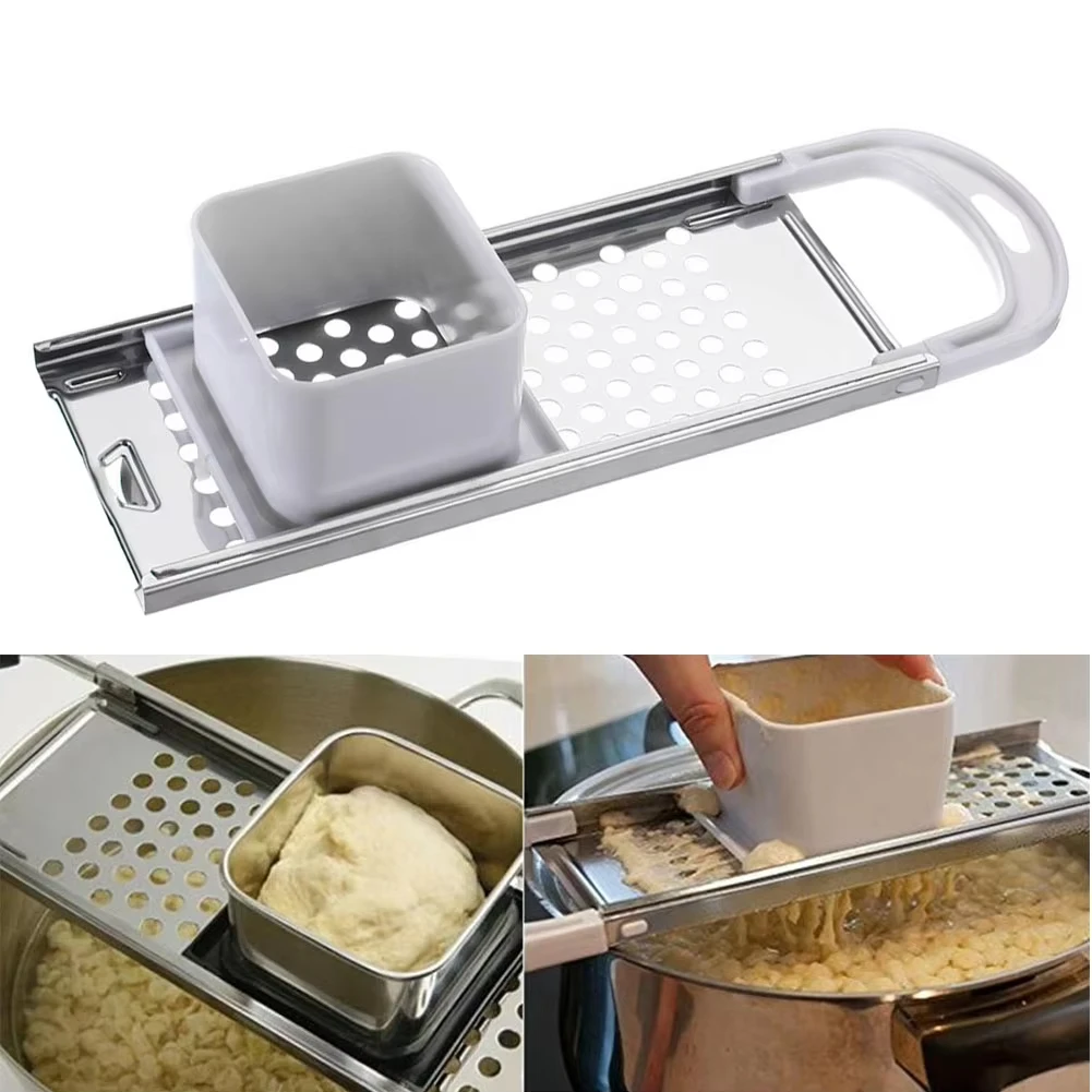 Home Kitchen Spaetzle Maker Stainless Steel Manual Batter Press Non‑Slip Grip for Making Uniform Dumplings Noodles & Egg Pasta