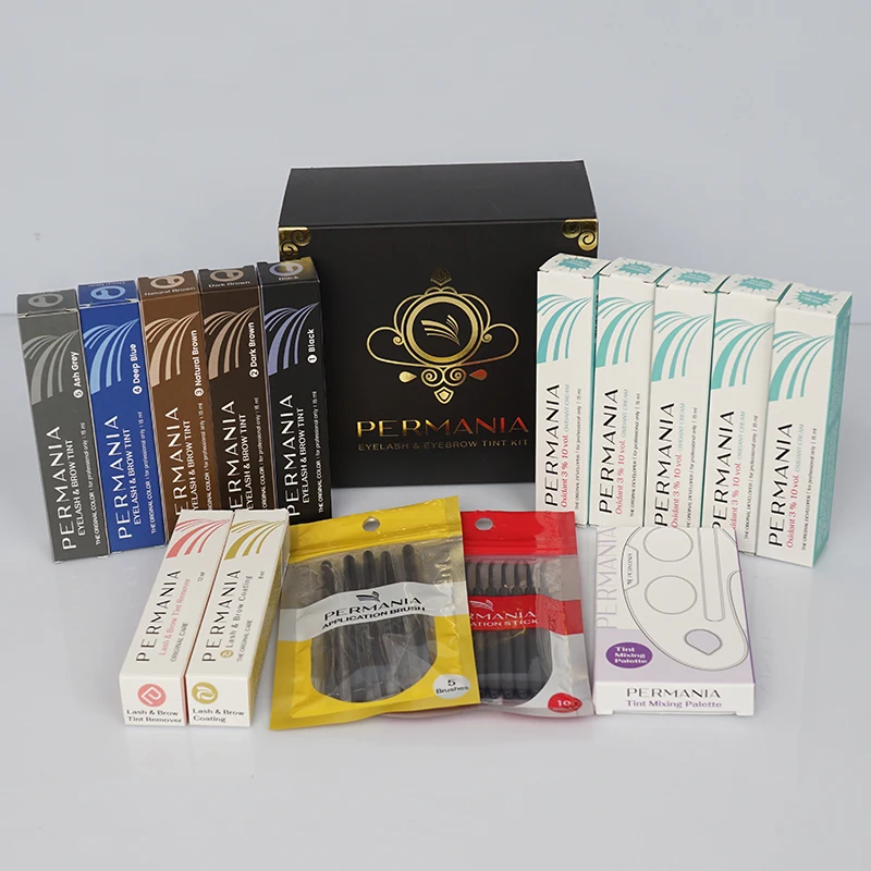Permania Korea Original Eyelashes Tint Fast Lash Lift Waterproof Lamination Cream Eyebrow Dye Tint Eyebrow Long Lasting Makeup
