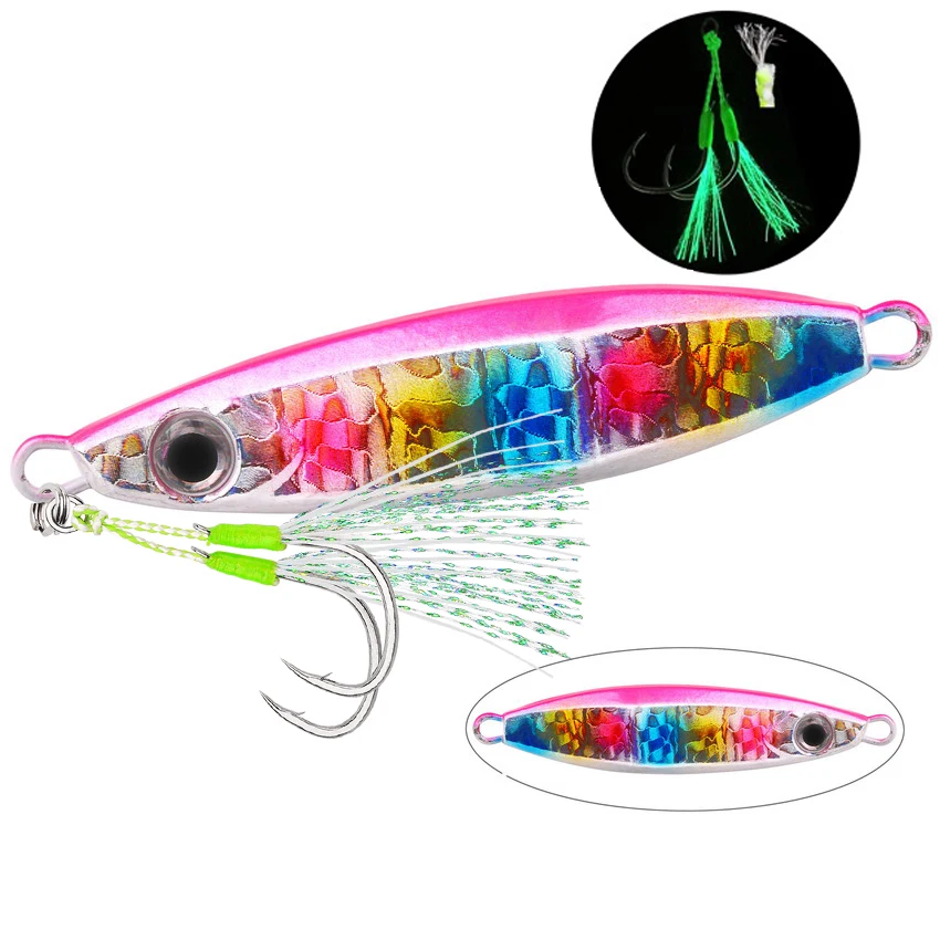 1 stücke 40g 60g 80g 100g Metall Jig Löffel Köder Künstliche Köder Shore Langsam Sinkende jigging Harte Bass Angelgerät Pesca – Detail 13