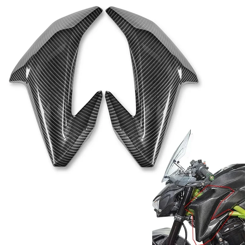 

For Kawasaki Z 900 2017 2018 2019 Gas Tank Side Trim Insert Cover Panel Fairing Cowl Protect Z900 Accessories Motor Carbon Fiber