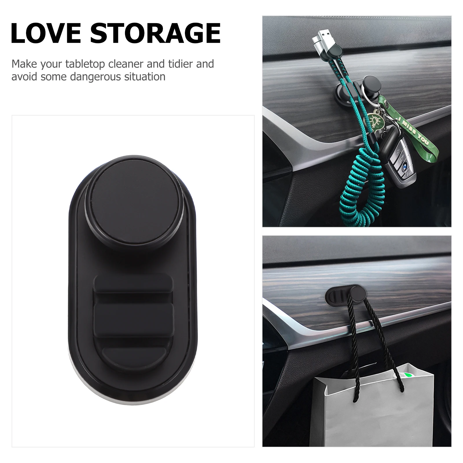 

Car Cable ABS Material Holder Self Adhesive Self Adhesive Cable ganizer Wire ganizer Storage Hook Home Office Car