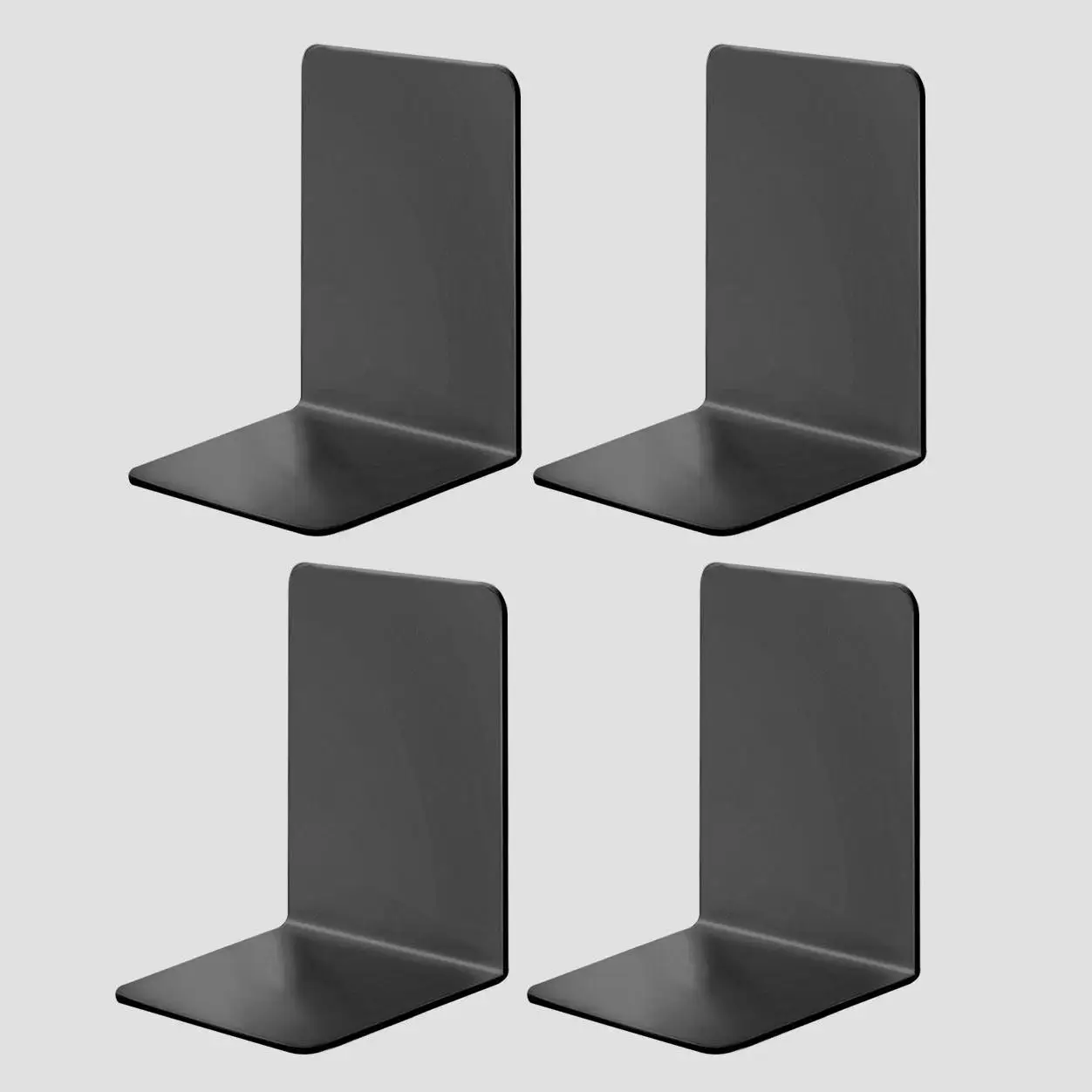 8-delige boekensteunen, doorzichtige boekensteunen voor planken, zware boekensteunen en desktop-organizer, boekenstopper voor boeken/films/cd