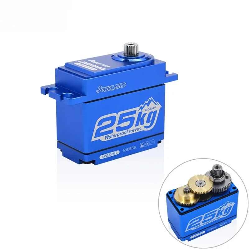 AParts 1pcs New Power HD LW-25MG 25KG/0.14S High Torque Waterproof Metal Gear Standard Digital Servo For 1/8 1/10 Scale RC Car