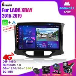 For LADA XRAY 2015-2019 Android 11 2 Din Car Radio Multimedia Video Player GPS Navigation DVD Carplay Stereo Head Unit Speakers