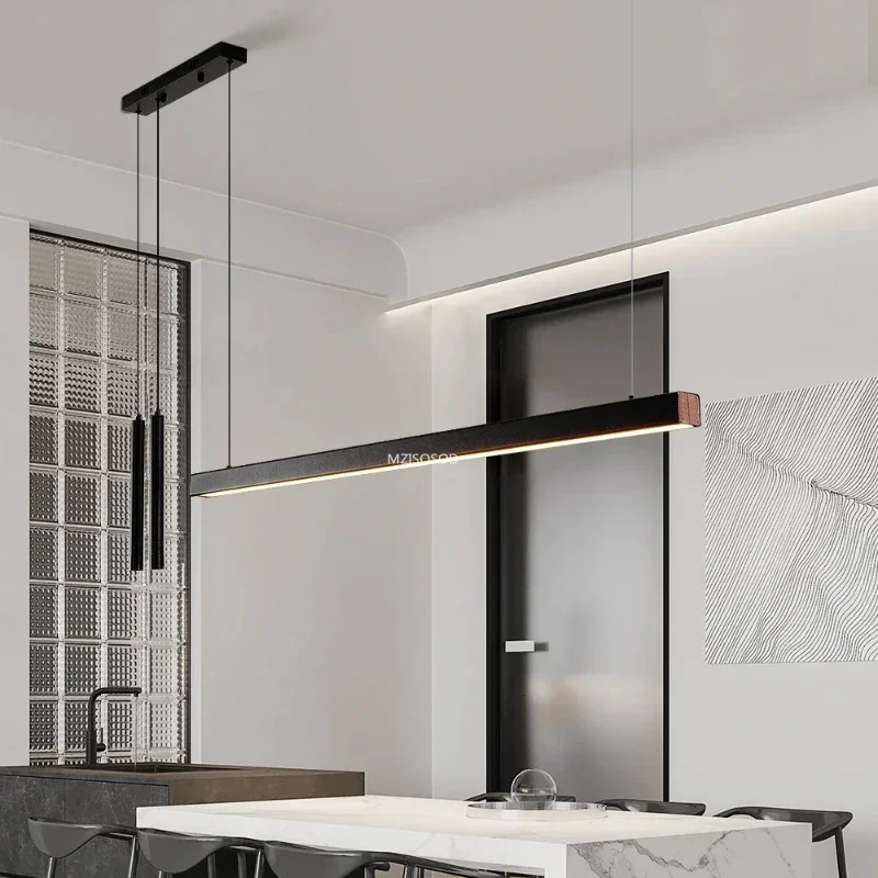 Nordic Minimalist Led Chandelier Dimmable for Table Dining Room Kitchen Island Office Pendant Lamp Decor Lighting Luster Fixture image 3