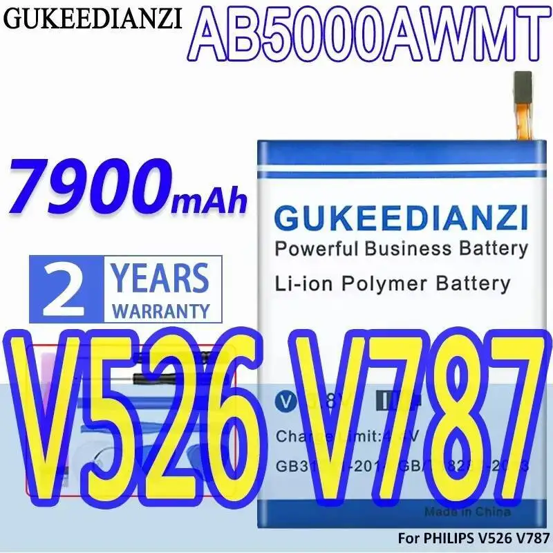 

For Philips V526 V787 AB5000AWMT Safe Mobile Phone Battery 7900Mah