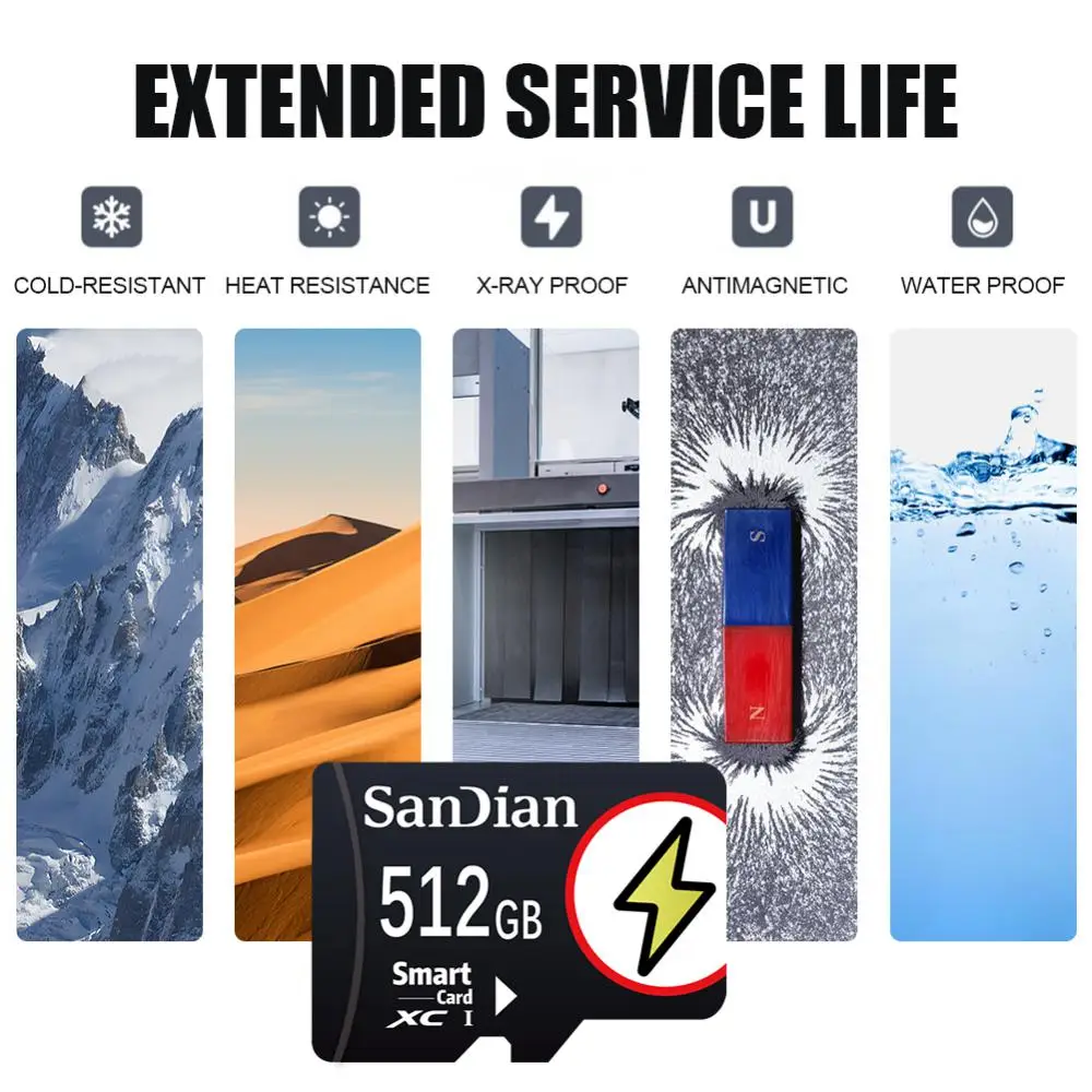 U3 A2 V30 Class10 Micro TF SD Card 128GB 64GB 256GB 512GB High Speed Memory Card SD Card With Adapter For Nintendo Switch