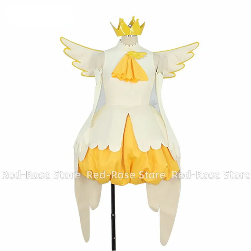 

Cardcaptor Sakura Kinomoto Sakura eggshell Costume yellow and white op2 Cosplay Costume Halloween costume Christmas New years