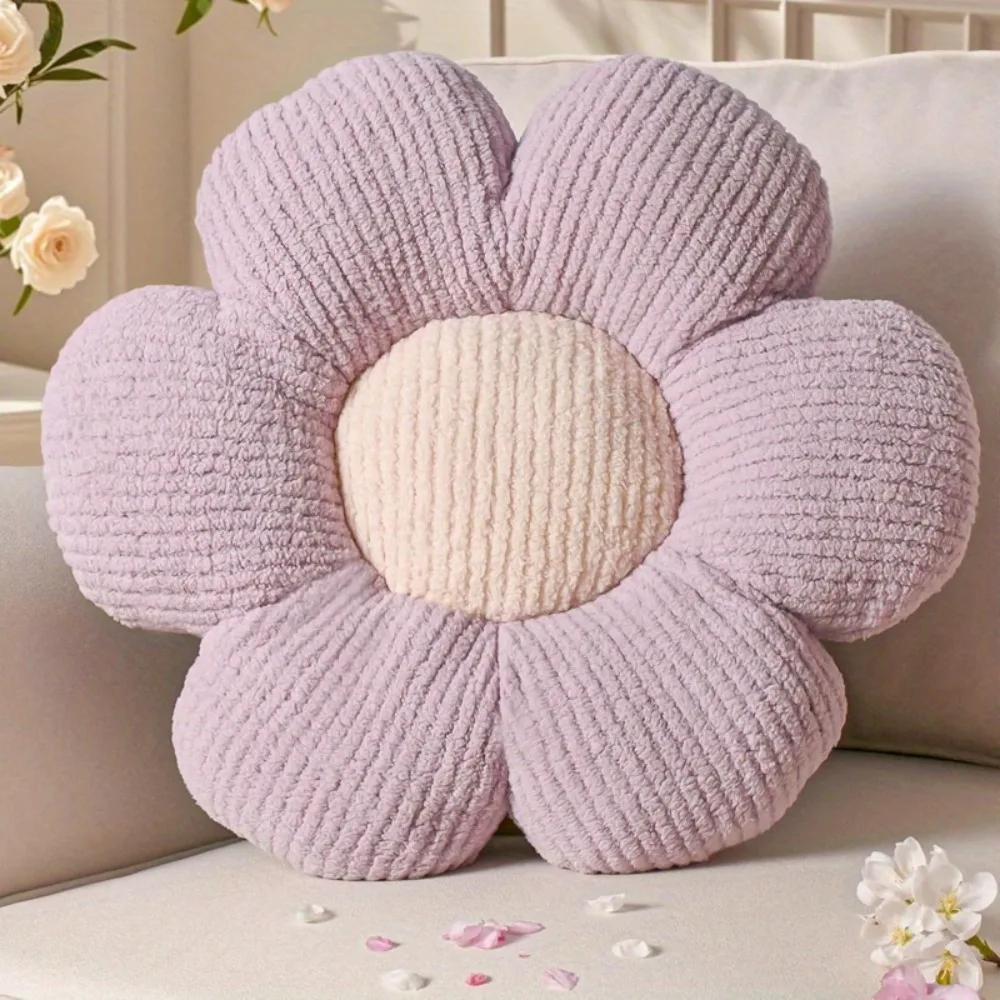 Decorative 40CM Flower Shape Cushion Soft Thicken Car Seat Pillow Cartoon PP Cotton Stuffed Chair Mat Home Decoration