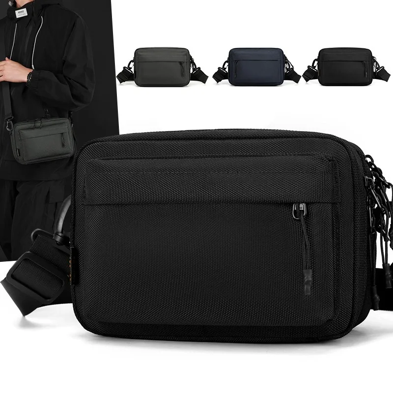 

New men's minimalist single-shoulder bag - horizontal style casual crossbody bag, fashionable and versatile for daily commuting.