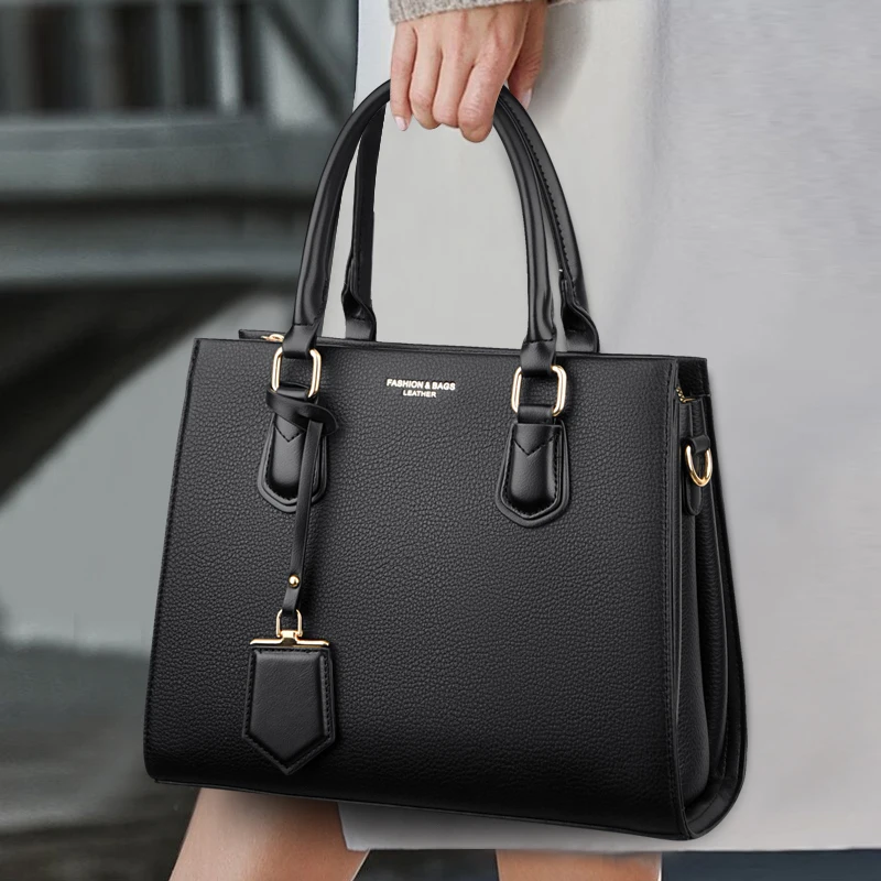 

Solid Color Pu leather Zipper Sweet Ladies Tote Bags on Sale 2026 High Quality Large Capacity Concise Shoulder Bag for Women Sac