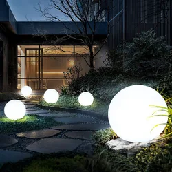 Luzes do jardim ao ar livre led bola gramado lâmpada à prova dwaterproof água flutuante pátio decoração caminho paisagem ornamento cor lanterna