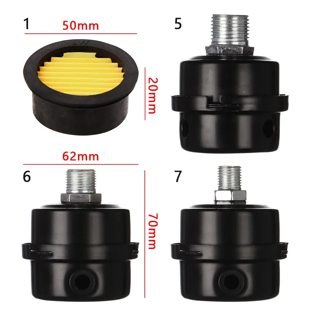 12,5/16/20mm Metall Luftfilter Öl-Freier Schalldämpfer Luft Kompressor Ansaugfilter Lärm Schalldämpfer Luft kompressor Pumpe Zubehör