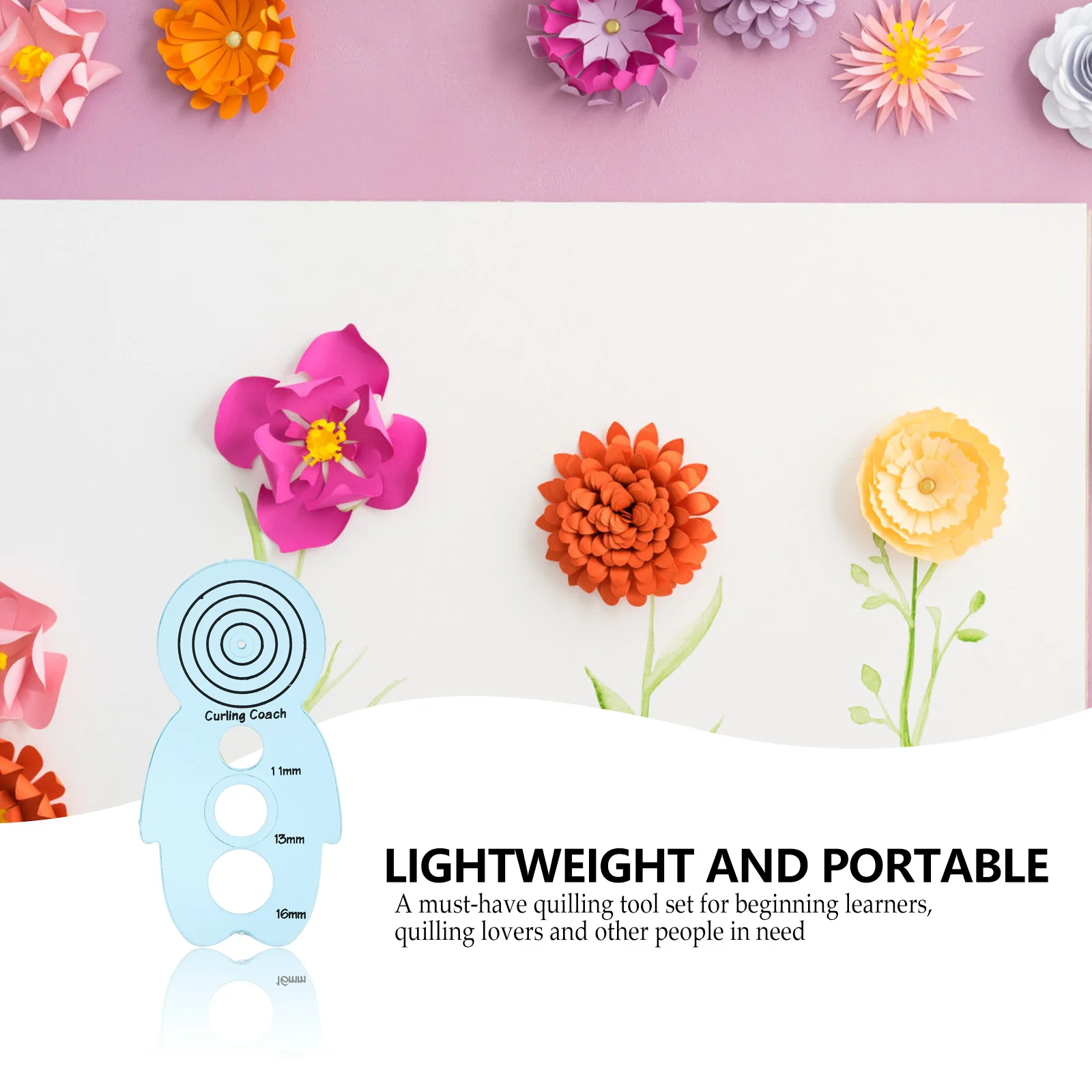 Quilling Tools Set Paper Rolling Device Lightweight Portable Plastic Material Sturdy Durable Decorative Paper Supplies