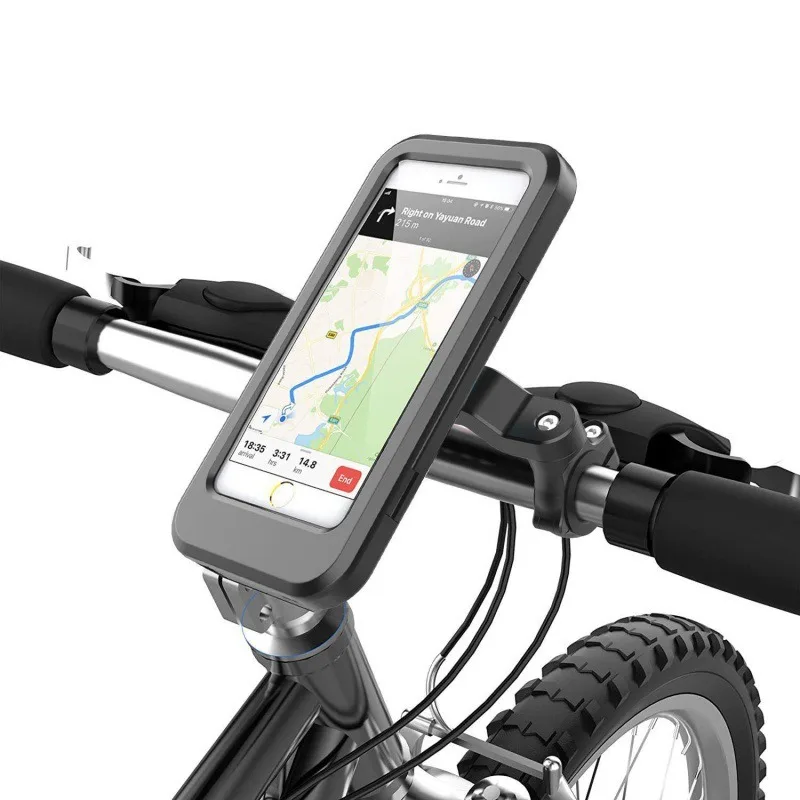 Waterproof Bike Mobile Phone Holder Support Universal Bicycle GPS 360 Swivel Adjustable Mountain bike Cellphone Holder