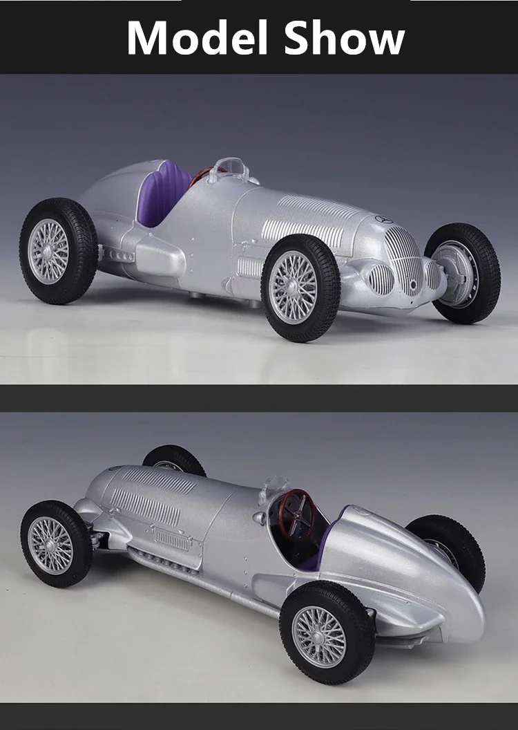 

1:24 WELLY 1937 Mercedes Benz W125 Alloy Classic Sports Car Model Diecast Metal Toy Racing Car Model Simulation Childrens Gifts