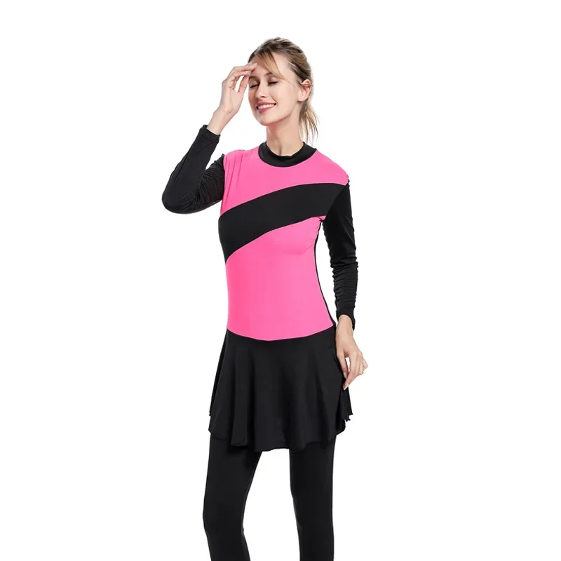 One Piece Swimwear Muslim Women Full Cover Burkini Modest Hat Swimsuit Islam Beachwear Bathing Swim Costumes Maillot De Bain