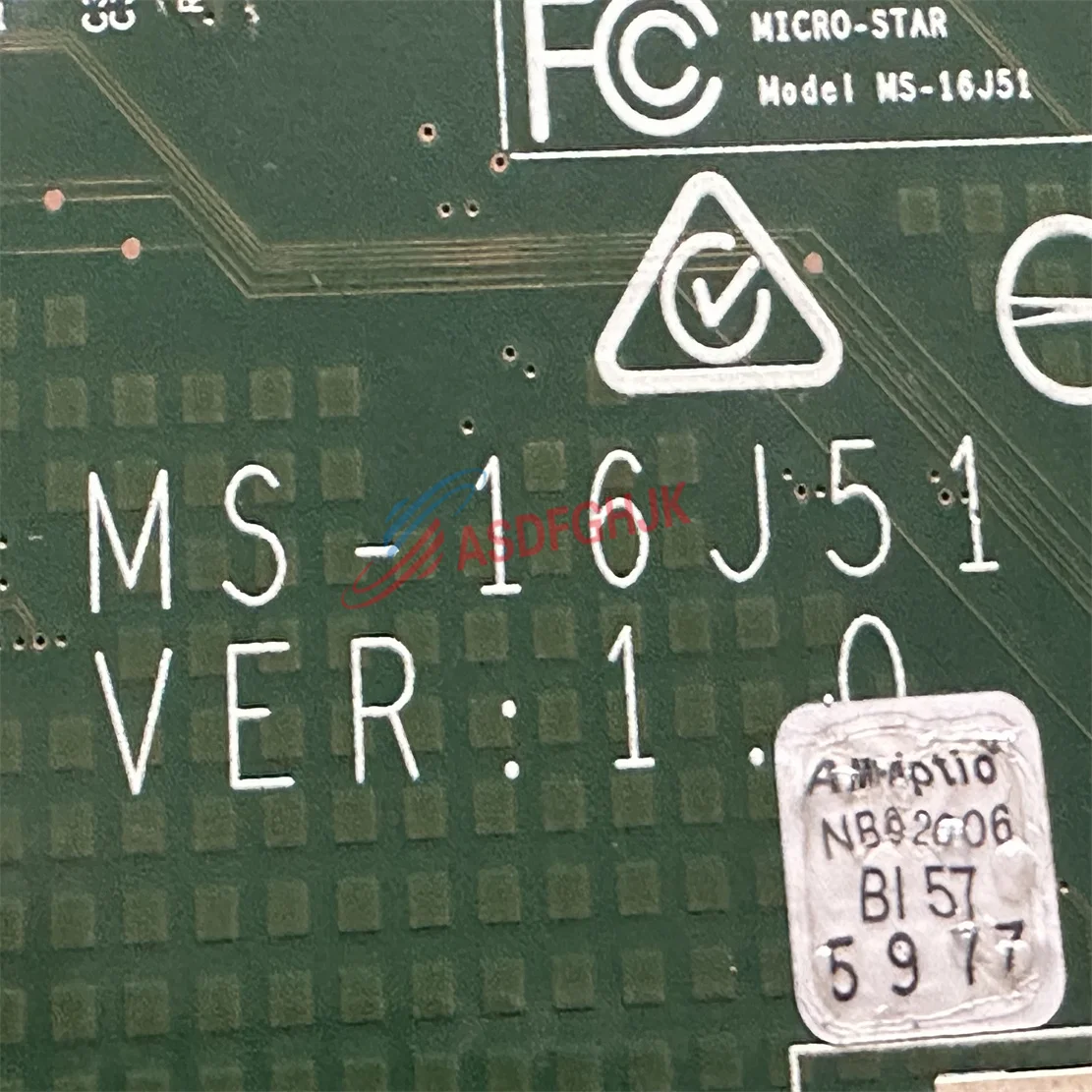 MS-16J51 VER:1.0 For msi ge72 gl72 gp72 ms-17951 ms-1795 Laptop Motherboard W i5-6300HQ and GTX950M   TEST OK