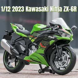 1:12 Kawasaki Ninja ZX-6R Motorcycle Toy 1:12 RMZ City Diecast Model Super Sport Miniature Collection Gift For Boy Children Kid