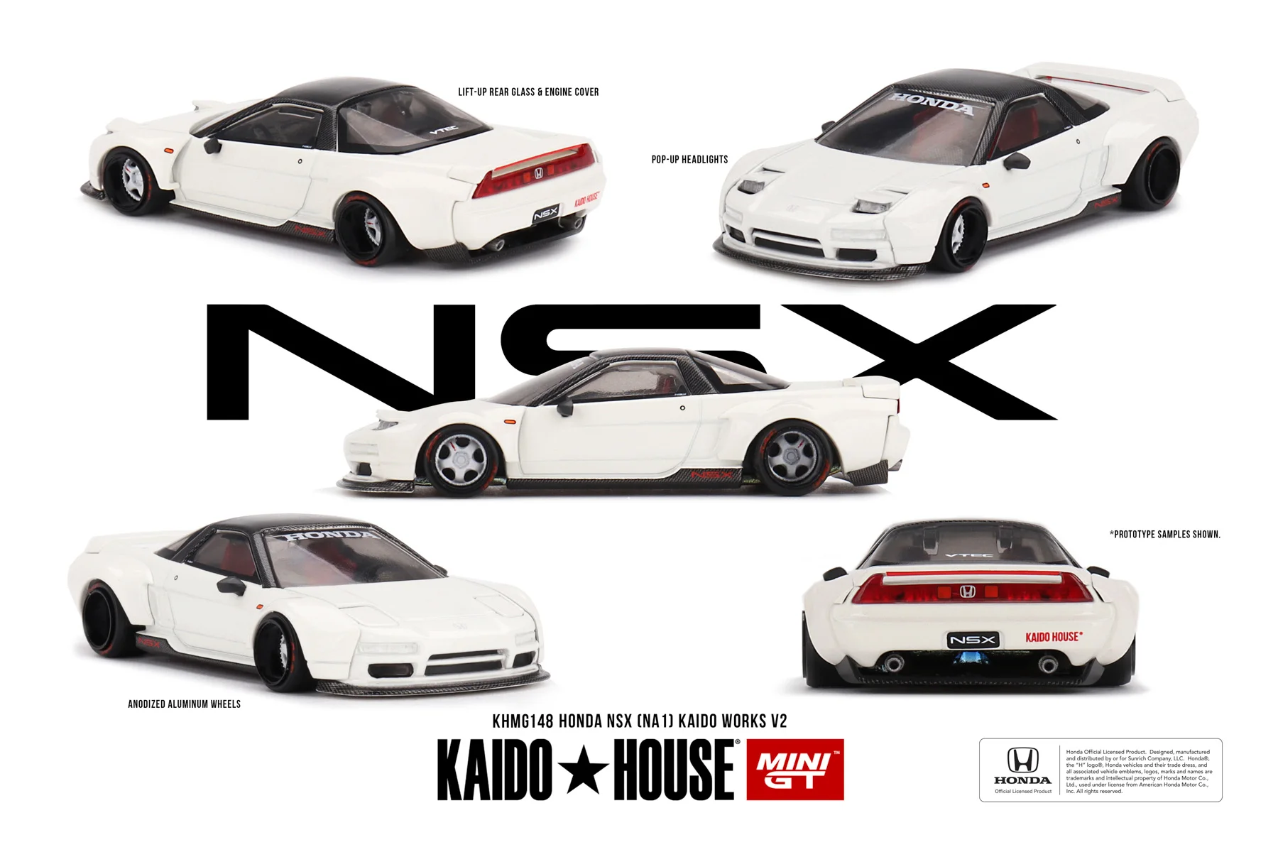 Kaido House + MINIGT 1:64 148 NSX NA1 WORKS V2 Diecast Model Car