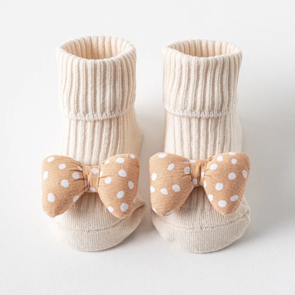 3D Cartoon Design Baby Crew Socks Non-Slip Sole A Grade Cotton Infant Toddler Socks Mid-Calf Length 0-3 Years Size