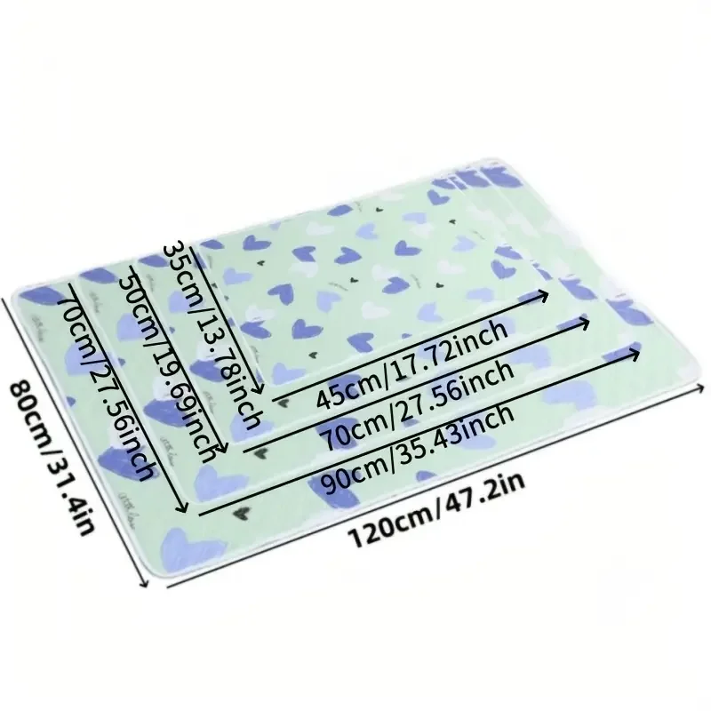 Washable & Reusable Anti-Slip Bed Protector Pad - Thick Durable Polyester Fiber Care Mat Design for Adults, Seniors & Pets
