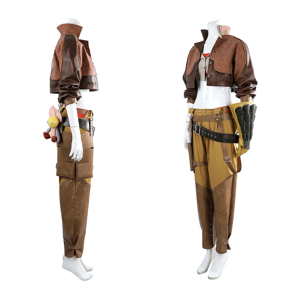 Game Monster Hunter Wilds Cosplay Costume Gemma Roleplay Outfits Leather Jacket Pants Fullset Halloween Party Uniform Suit