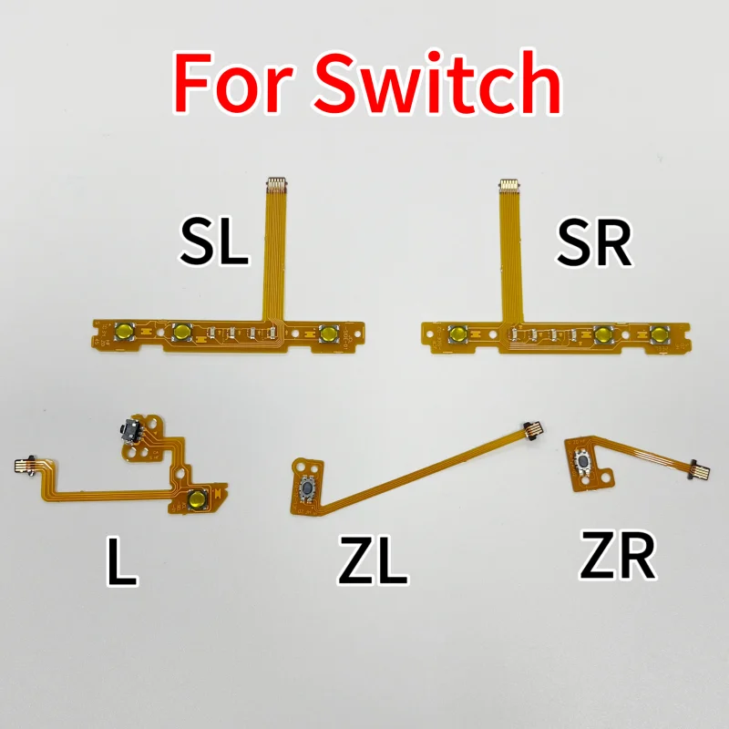 สายแพรปุ่ม ZR ZL L SL SR สำหรับคอนโทรลเลอร์ Switch JoyCon จำนวน 10 ชุด สำหรับซ่อมแซมและเปลี่ยนสายเคเบิล NS