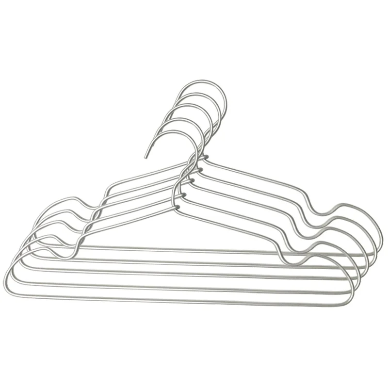 

10Pxs/lot 41cm Aluminum alloy metal clothes hanger. A simple, anti-slip and non-marking clothes hanger for household use by adul