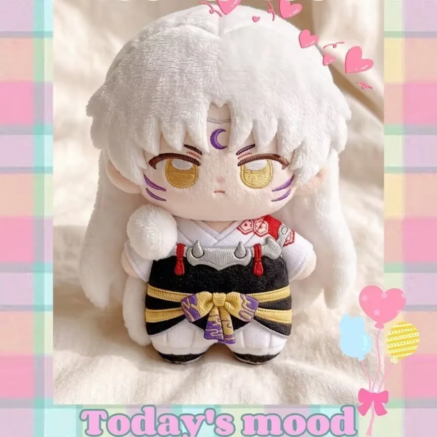 Sesshoumaru Anime ‌Inuyasha 10cm Lovable Q Version Nunu Printed Body Cotton Doll Gift Pendant Soft Plush Toys Plushie