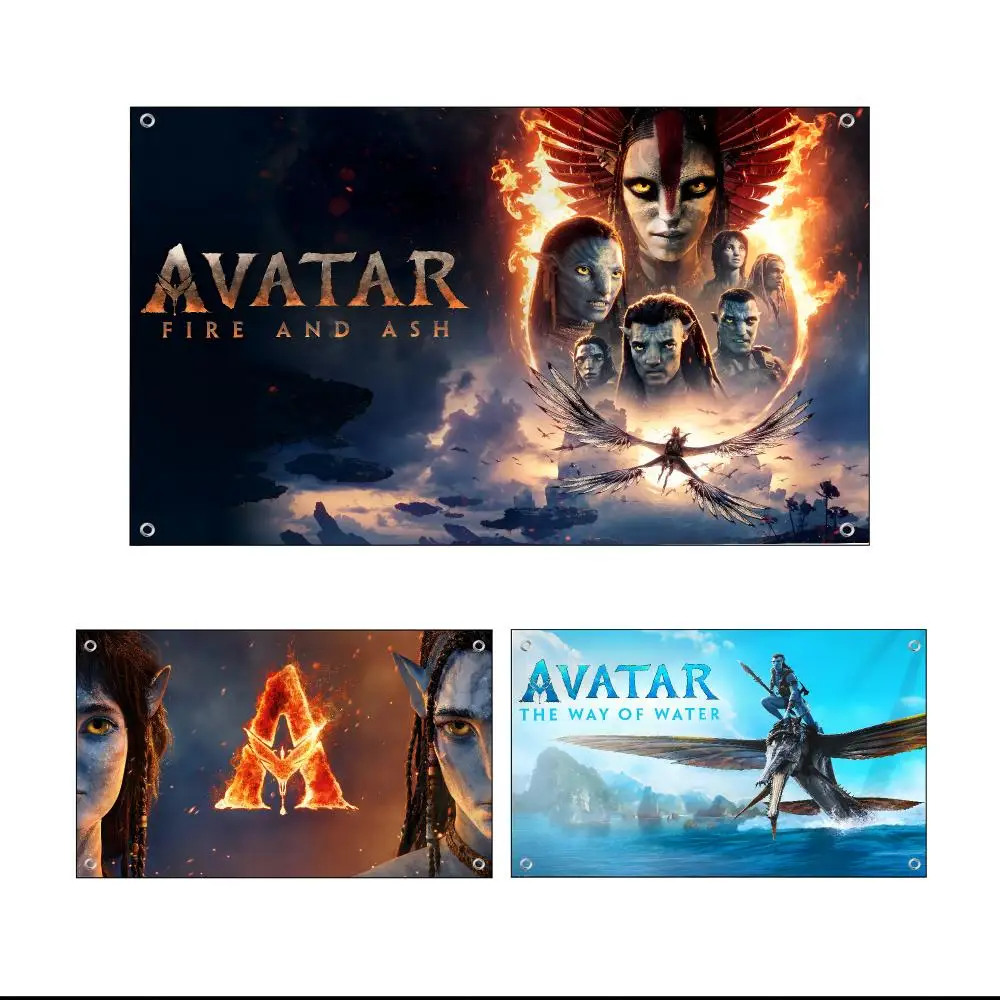 A-Avatar Fire And Ash Flags Custom Wall Hanging Background Art Banner For Bedroom Home Living Room Outdoor Decor
