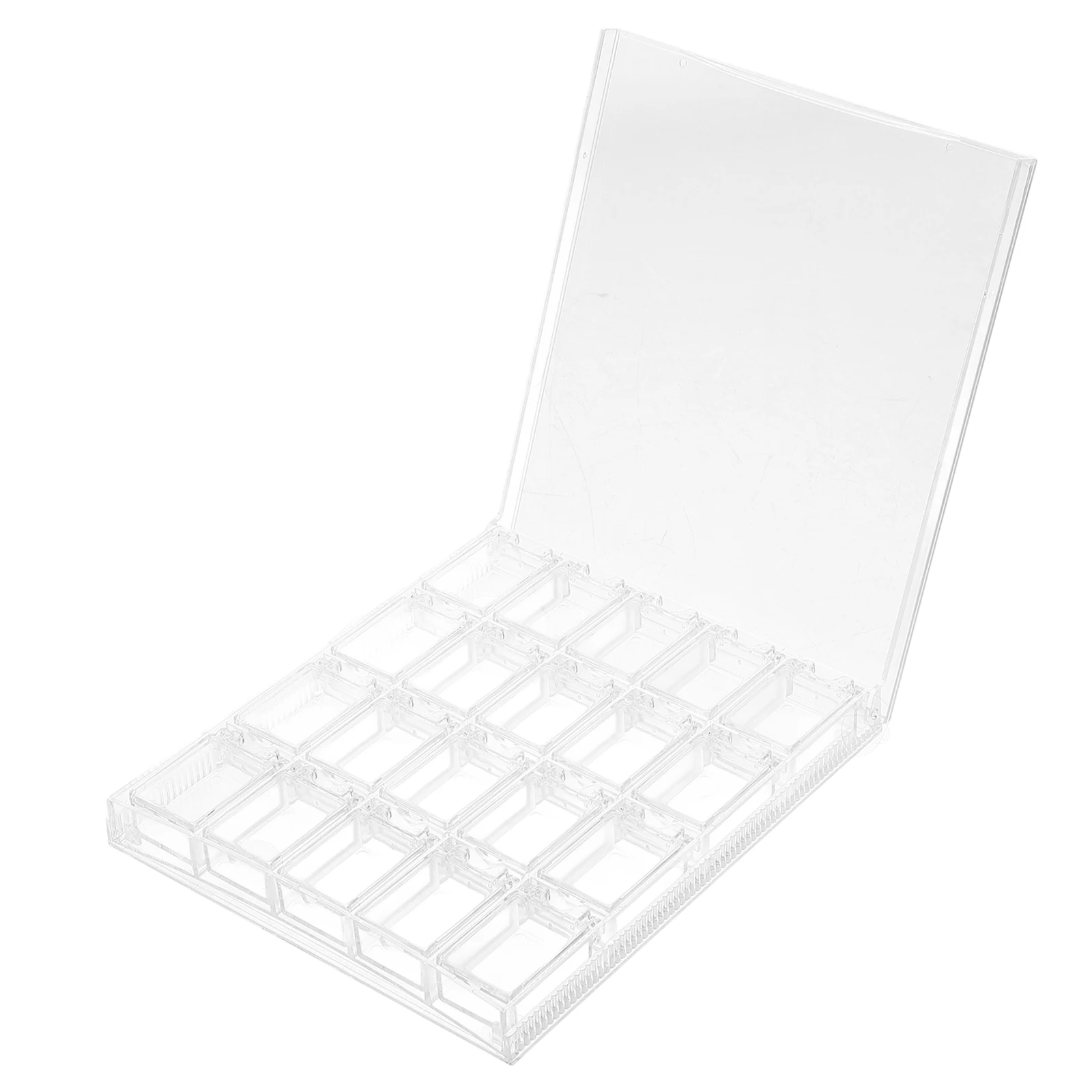 

20 Compartments Acrylic Nail Art Storage Box Transparent Rhinestone Container Charm ganizer Compact Design Jewelry Boxes Nail