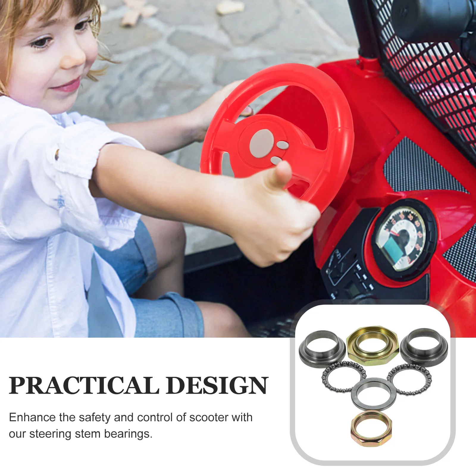 1Set Scooter Replacement Parts Steering Stem Bearings Set Smooth Reliable Performance Easy Installation