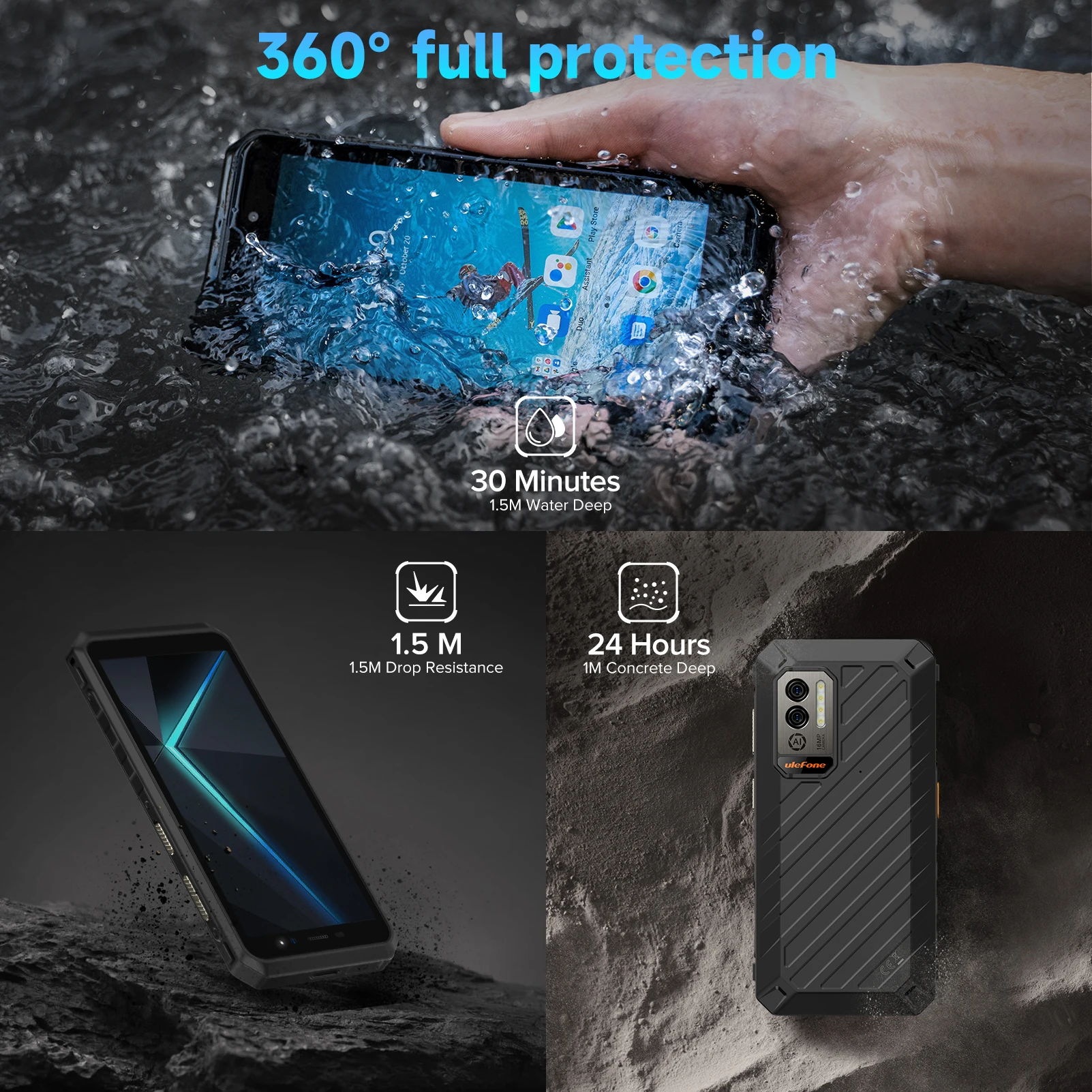 Ulefone Power Armor X11 Rugged Phone 8150 mAh 8GB RAM 32GB ROM  Waterproof Smartphone NFC 2.4G/5G WiFi Mobile Phones Global