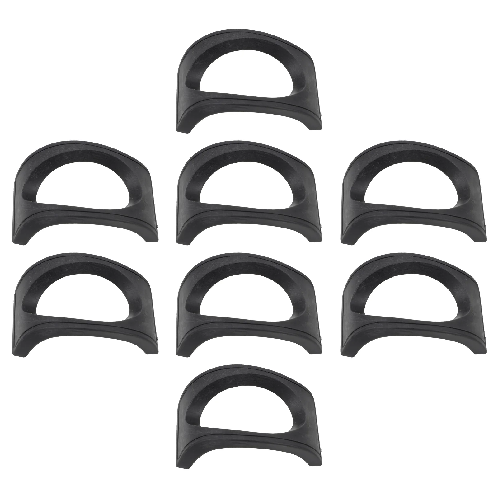 8 Pcs Ocarina Holder Pouch Base Bracket Instrument Accessory Resin 6 Hole Stand Black