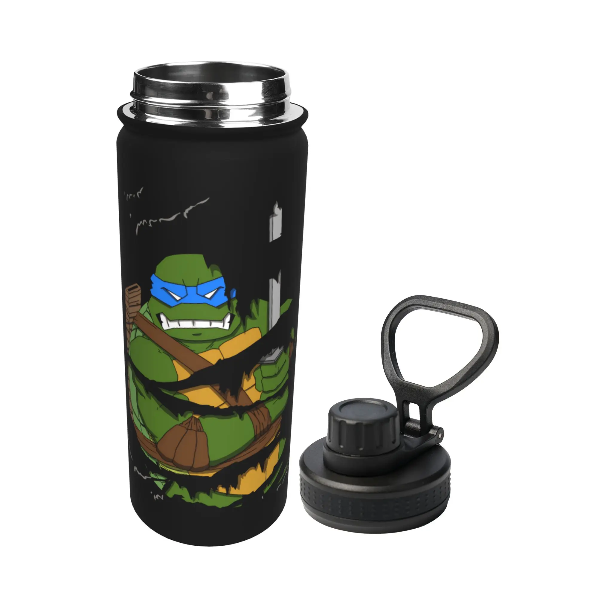 Cartoon Ninja T-Turtles 18OZ Sports Insulated Kettle  Coffee Cups Stainless Steel Car Mug 18OZ
