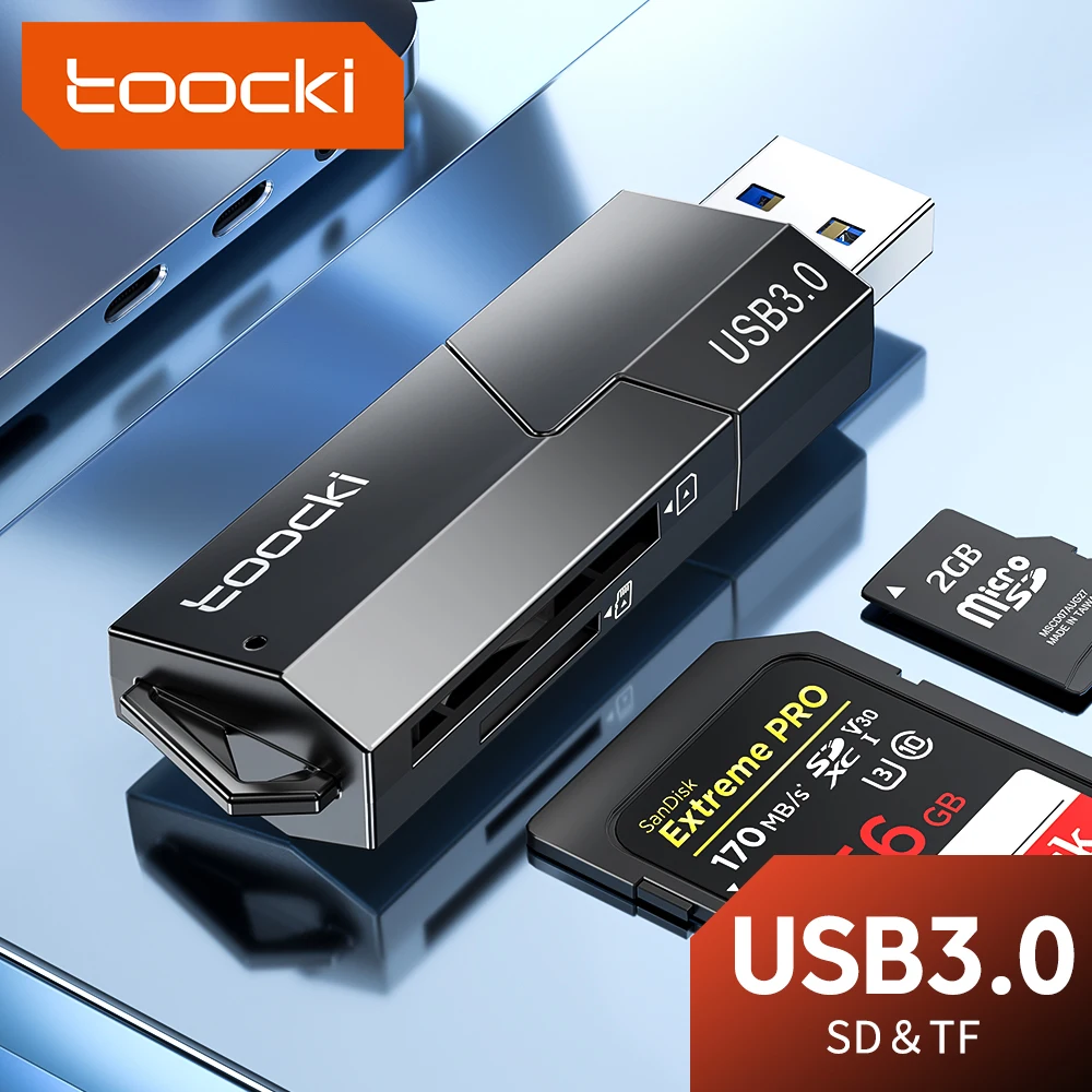 Toocki Card Reader USB3.0 to SD Micro SD TF Memory Card Adapter for PC Laptop Accessories Multi Smart Cardreader Card Reader