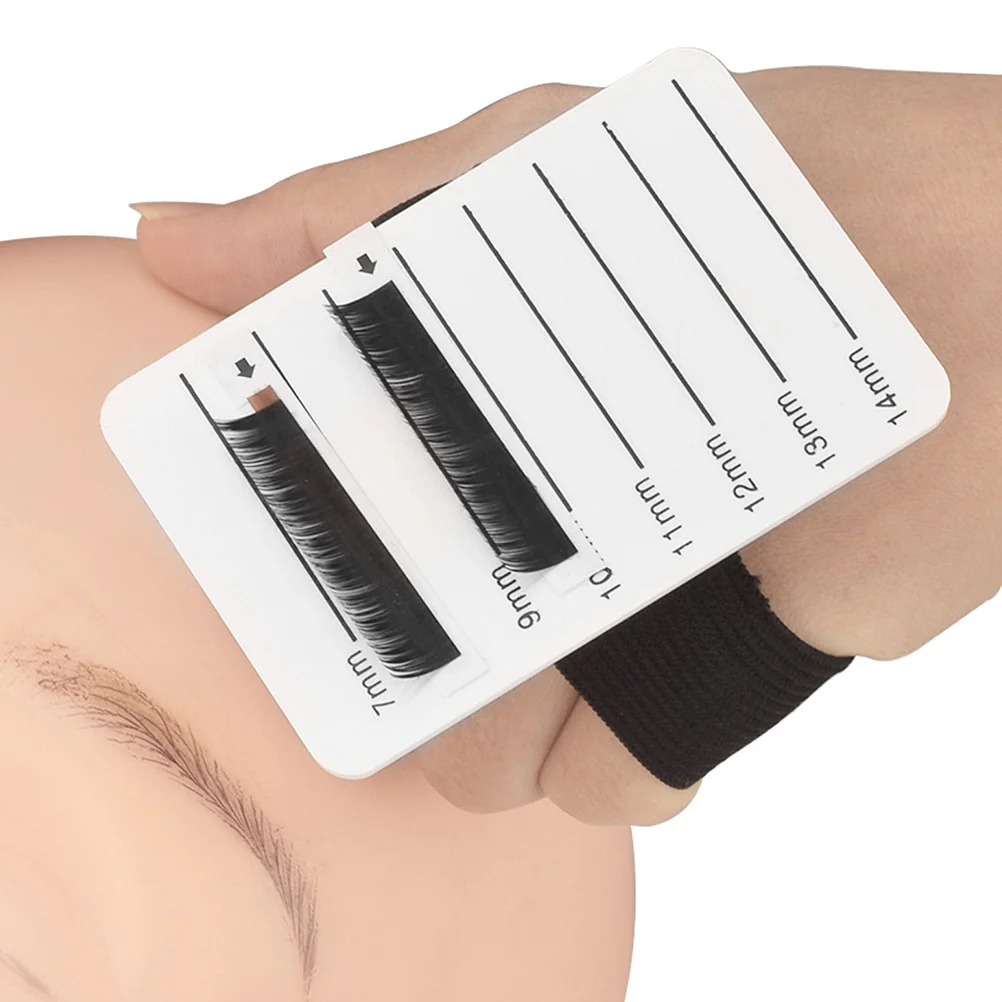 علبة رموش 7-14 مم لوح تطعيم الرموش المحمول مع علامات مقياس حامل رموش أكريليك لتطبيق وتنظيم الرموش #4