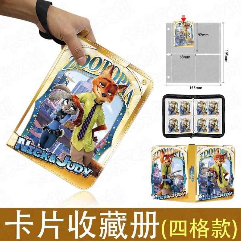 New Zootopia2 Zipper Binder Card Holder Game Card Badge Collection Photo Album Book Animation Peripheral Trendy Toy Cartoon Gift