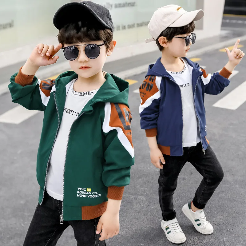 

Boys Coat Jacket Cotton Outerwear Overcoat 2023 Cute Spring Autumn Sport High Quality Children's Warm Clothing