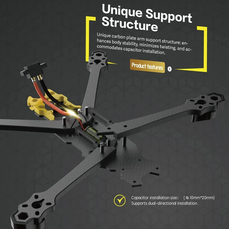 SpeedyBee Mario5 Mario 5 KIT de marco DC avanzado para O4 PRO Unidad de aire VTX RC FPV Dron de carreras de estilo libre Quadcopter DIY