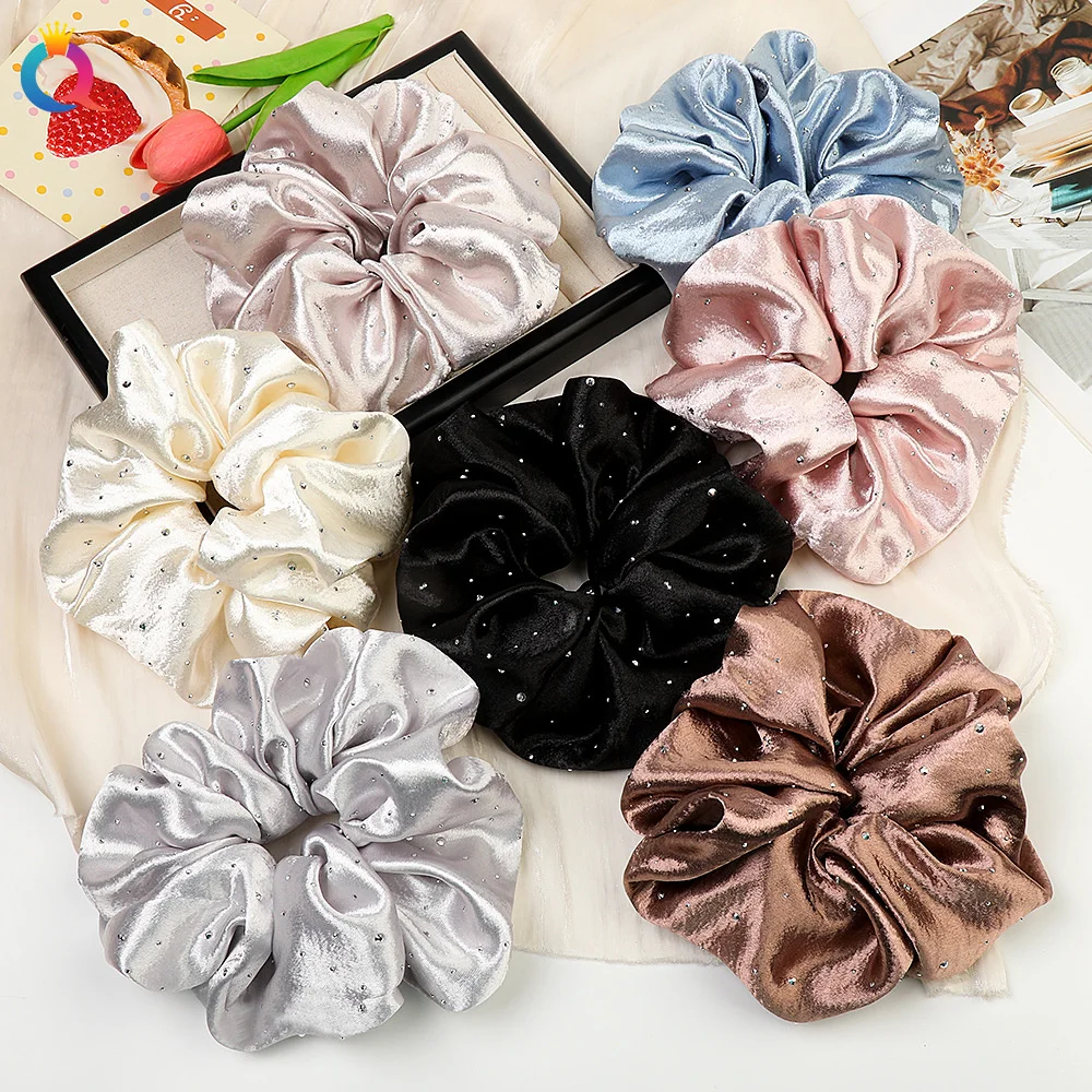 

Korea Large Exquisite Starry Sky Satin Scrunchies Women Girl Elastic Hair Band Accessories Tie Hair Ring Rope Headdress Headwear