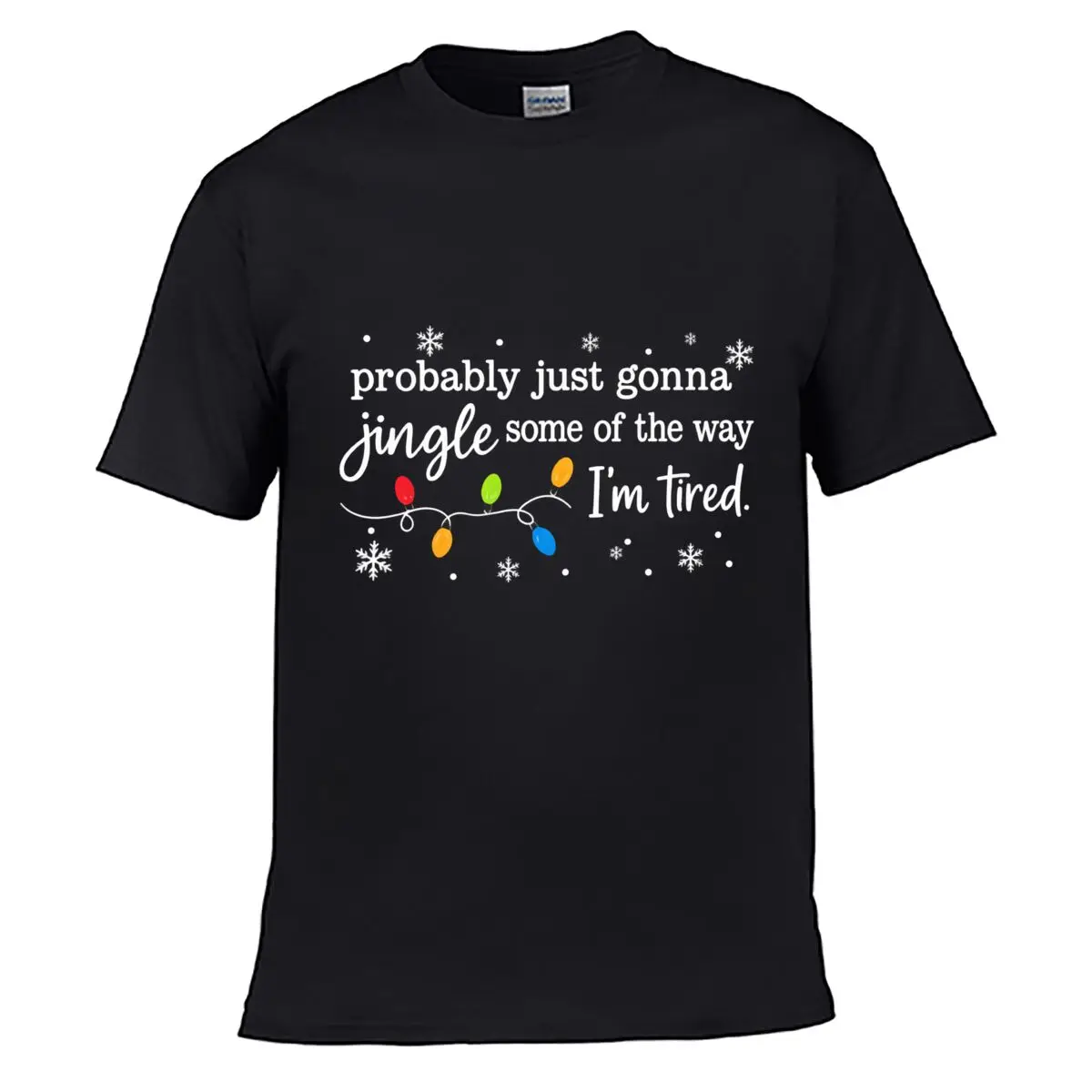 Probably Just Gonna Wing It Christmas Light Design Loose Casual T-shirt