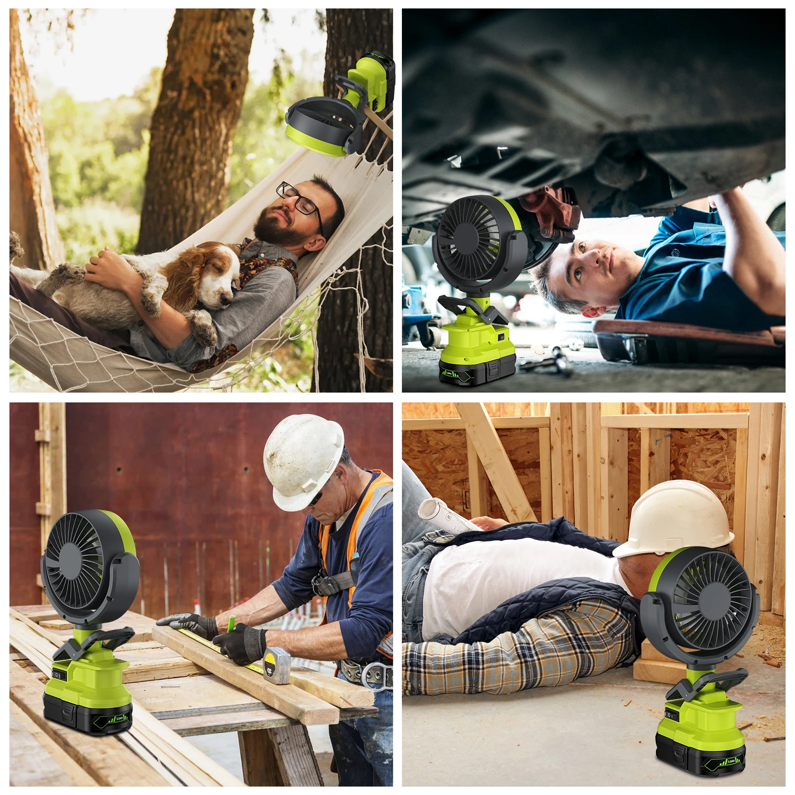 Cordless Fan For Ryobi Battery 18V P108 P107 Tool Fan Light 2 in 1 With Ry0bi 18V Li-ion Batteries Portable Wireless fan Jobsit