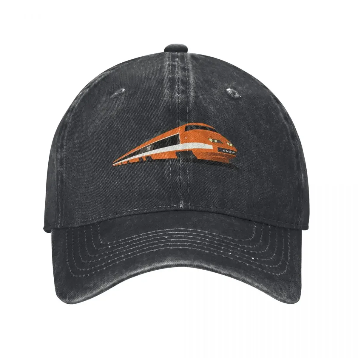 

TGV Orange High-Speed Train, SNCF TGV Sud-Est Baseball Cap beach hat Trucker Cap Hats Woman Men's