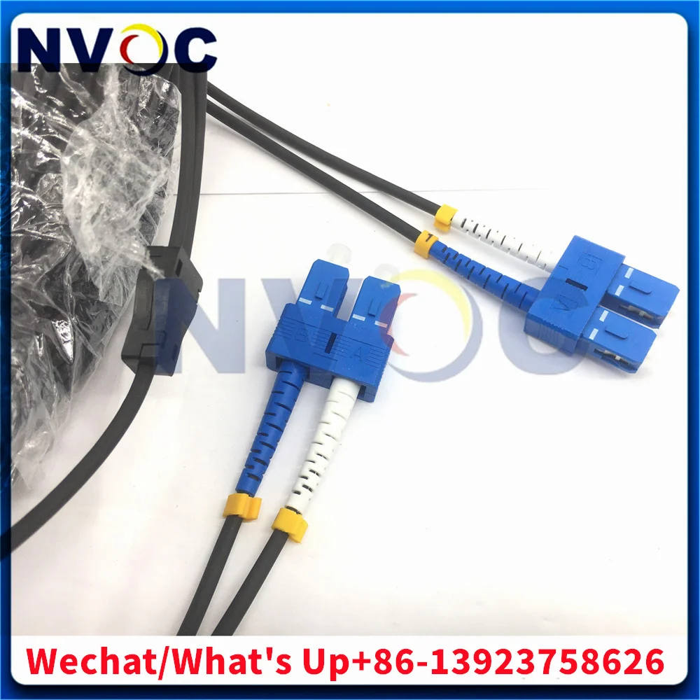 2Core 60M 80M SM G657A1 SC/PC-SC/ST/LC/FCPC Outdoor Armoured LSZH Jacket 3.0mm Duplex Fiber Optic Patch Cord Cable without Reel