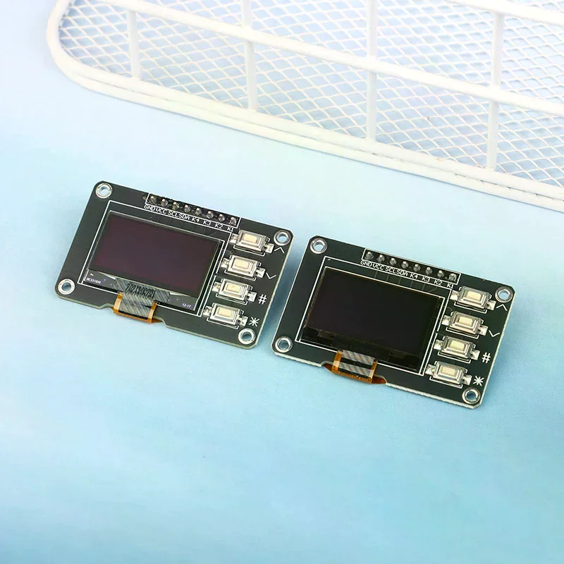 0.96-inch OLED Display Screen White/Blue 12864 Screen Module, Matrix 4 Key Interfaces Keyboard IIC SSD1315