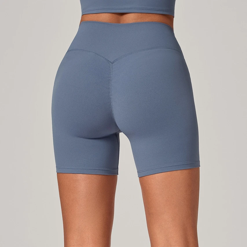 Sports Scrunch Shorts Woman Clothing 2026 Yoga Gym Shorts Workout Clothes Woman Sportswear Push Up Short Mujer Femme Navy Blue