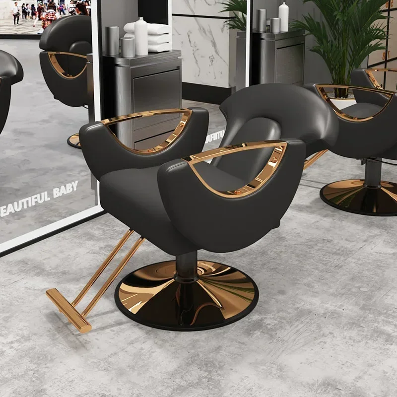 Trendy Modern Barber Chair Professional Elegant Comfortable Retro Salon Chair Luxury Simple Silla Barbero Commercial Furniture