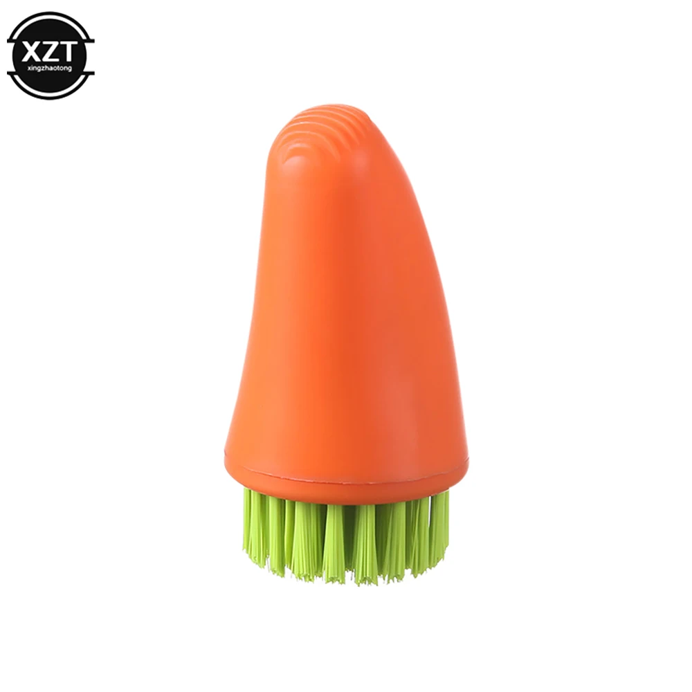 Multifunctional Cleaning Brush Carrot Shape Brush Kitchen Vegetable and Fruit Brush Pot Scrub Dish Brush Kitchen Household Brush